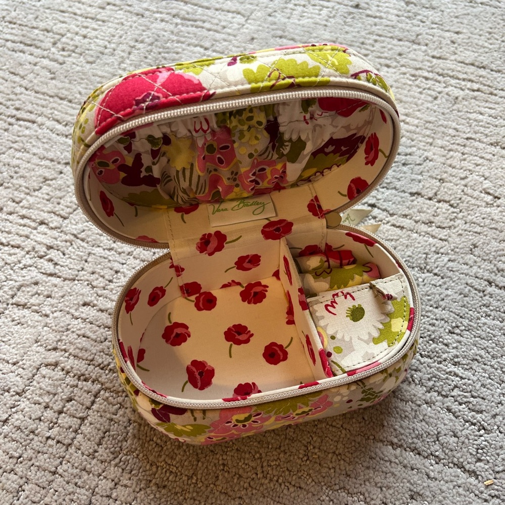 Vera Bradley Floral Quilted Jewelry Case